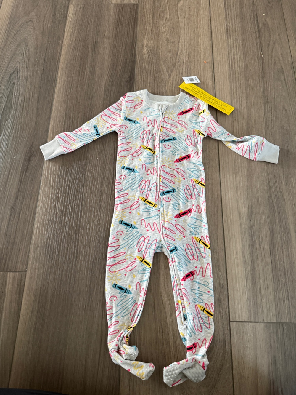 NWT-Old Navy-Kids Footed One-Piece Sleeper in Scribble Print - 12-18 months